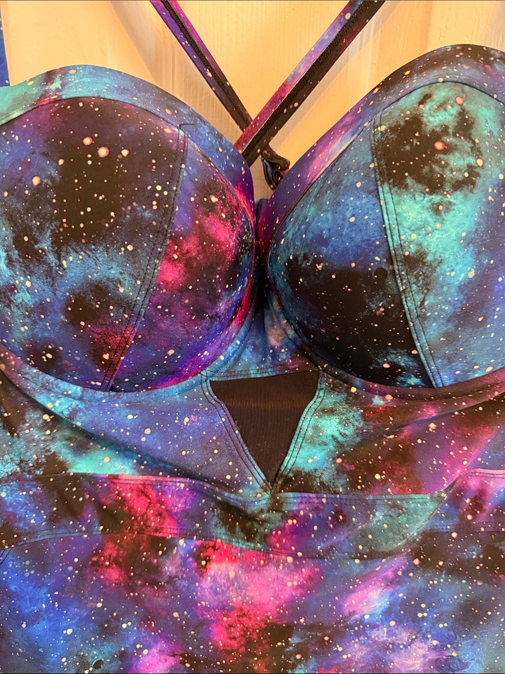 Torrid Vixen Collection Galaxy Mesh Underwire One Piece Swim Suit Sz 3X - Picture 6 of 13